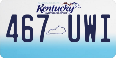 KY license plate 467UWI