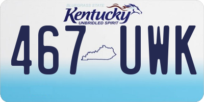 KY license plate 467UWK