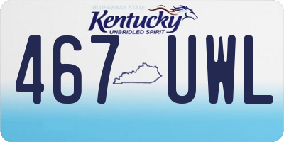 KY license plate 467UWL