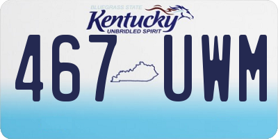 KY license plate 467UWM