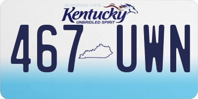 KY license plate 467UWN
