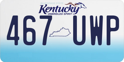 KY license plate 467UWP