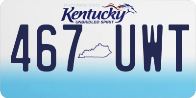 KY license plate 467UWT
