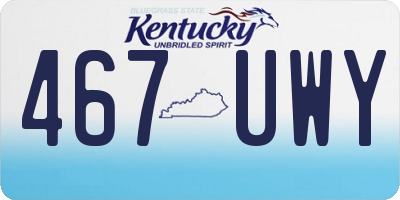 KY license plate 467UWY