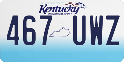 KY license plate 467UWZ
