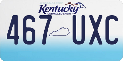 KY license plate 467UXC