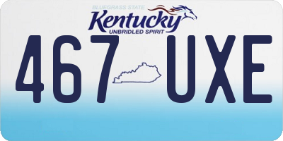KY license plate 467UXE