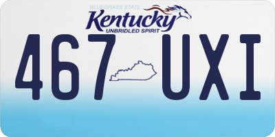 KY license plate 467UXI