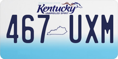 KY license plate 467UXM