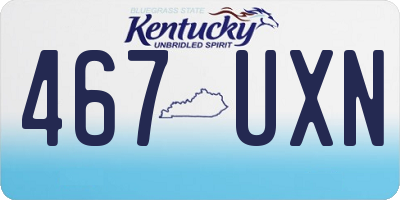 KY license plate 467UXN