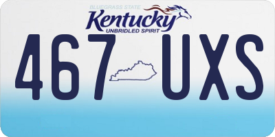 KY license plate 467UXS