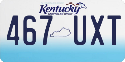 KY license plate 467UXT