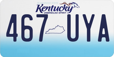 KY license plate 467UYA