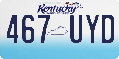 KY license plate 467UYD