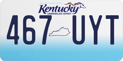KY license plate 467UYT