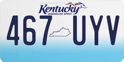 KY license plate 467UYV