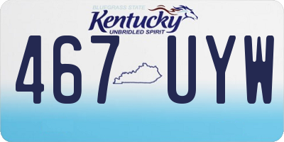 KY license plate 467UYW