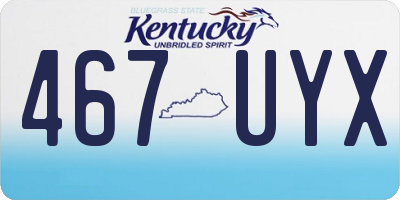 KY license plate 467UYX