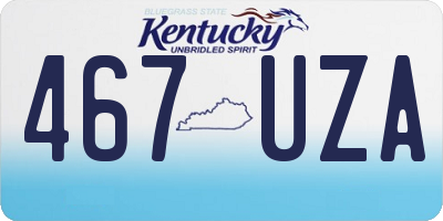 KY license plate 467UZA