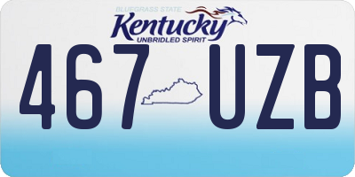 KY license plate 467UZB