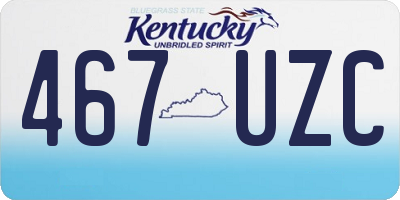 KY license plate 467UZC