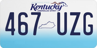 KY license plate 467UZG