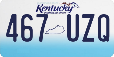 KY license plate 467UZQ