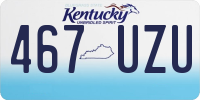 KY license plate 467UZU