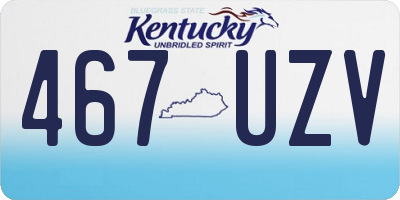 KY license plate 467UZV