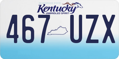 KY license plate 467UZX