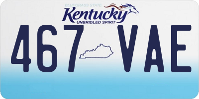 KY license plate 467VAE