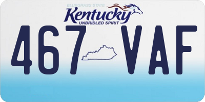 KY license plate 467VAF