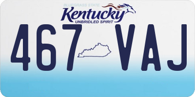 KY license plate 467VAJ