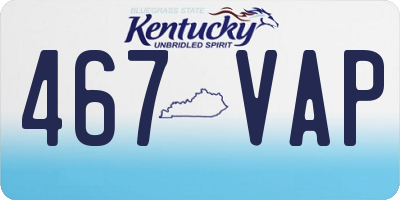 KY license plate 467VAP