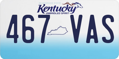 KY license plate 467VAS