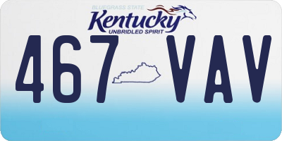 KY license plate 467VAV