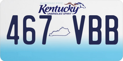 KY license plate 467VBB