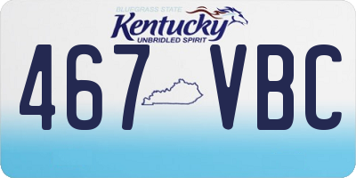 KY license plate 467VBC