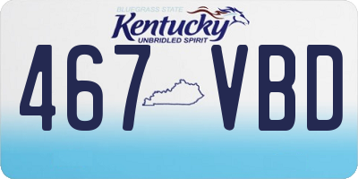 KY license plate 467VBD