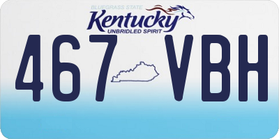 KY license plate 467VBH