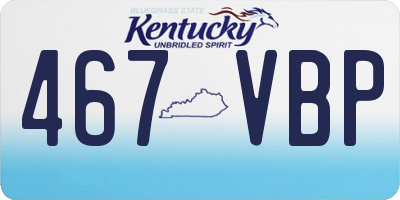 KY license plate 467VBP