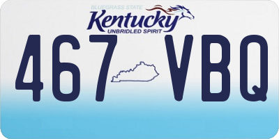 KY license plate 467VBQ