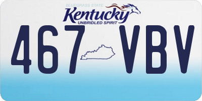 KY license plate 467VBV