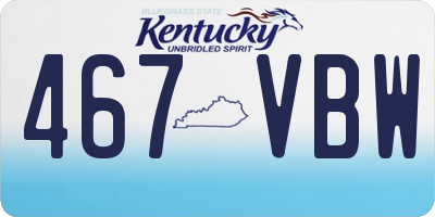 KY license plate 467VBW