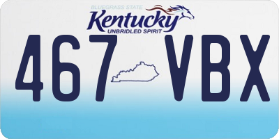 KY license plate 467VBX