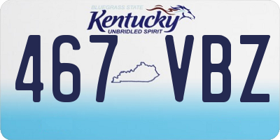KY license plate 467VBZ