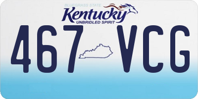 KY license plate 467VCG