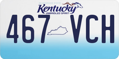 KY license plate 467VCH