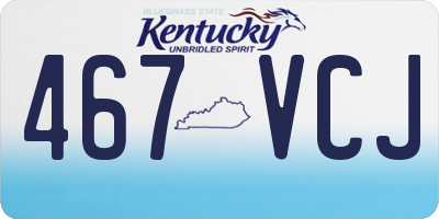 KY license plate 467VCJ