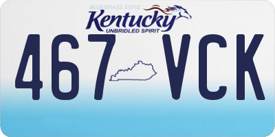 KY license plate 467VCK